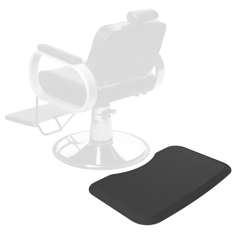 Amcomfy Anti Fatigue Salon Mat for Hair Stylist AntiSlip Antique Series Salon Barber Shop Chair Floor Mat 17x28 x 58Black