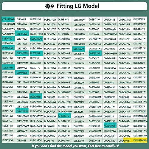 Monkemon Upgraded Dryer Repair Kit Compatible with LG Kenmore Dryers Includes 4581EL2002C Dryer Drum Roller 4400EL2001A Dryer Belt 4561EL3002A Idler Pulley and Spring，Figures 6 and 7 are Fit Models - Image 5