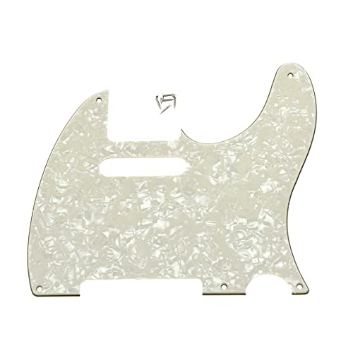 KAISH American Vintage 5 Hole Tele Pickguard TL Guitar Pick Guard Scratch Plate for Tele/Telecaster Aged Pearl - Image 1