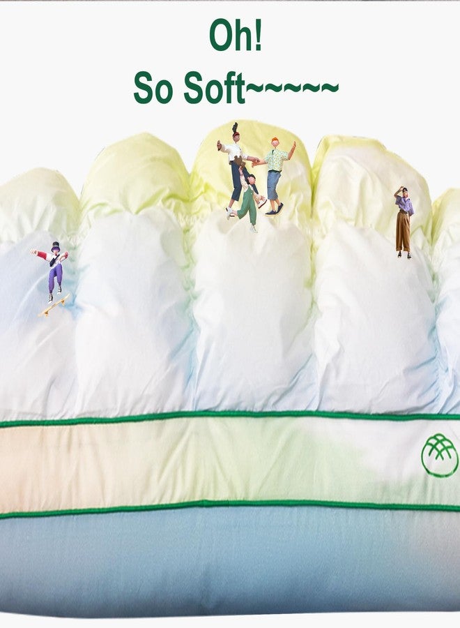 YOUR MOON Fluffy Support Bed Pillow King Size, Super Soft Premium Down-Alternative Filling for Sleeping, Luxury Hotel Quality Bed Pillows for Side and Back Sleeper (Rainbow) - Image 2