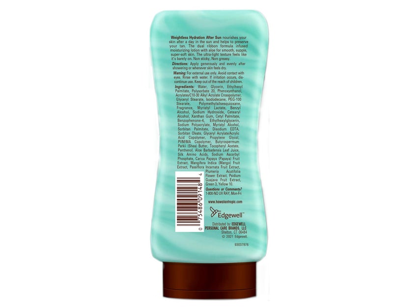 Hawaiian Tropic Silk Hydration Weightless After Sun Gel Lotion With Hydrating Aloe And Gel Ribbons, Clear, 6oz - Image 5