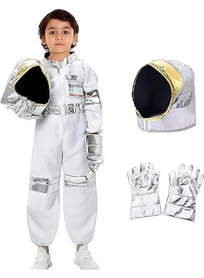 Kids Astronaut Space Costume, Role Play Costume Set for Kids Cosplay, Space Pretend Dress Up, Halloween Cosplay Outfits,  Birthday Party Cosplay Ages 4-7 - Image 1