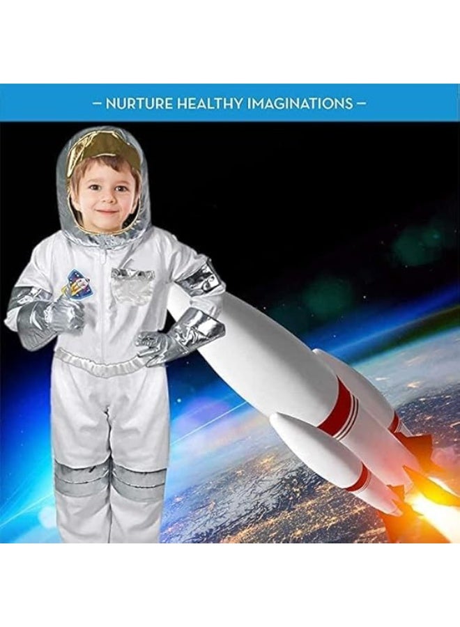 Kids Astronaut Space Costume, Role Play Costume Set for Kids Cosplay, Space Pretend Dress Up, Halloween Cosplay Outfits,  Birthday Party Cosplay Ages 4-7 - Image 3