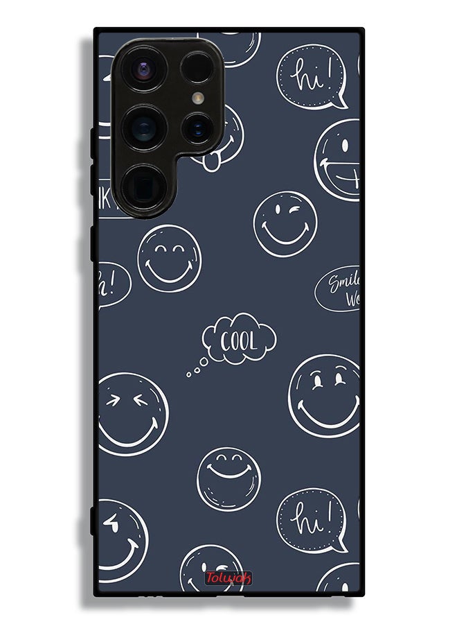 Tolwak Samsung Galaxy S23 Ultra 5G Protective Case Cover Cool Faces Tags - Image 3