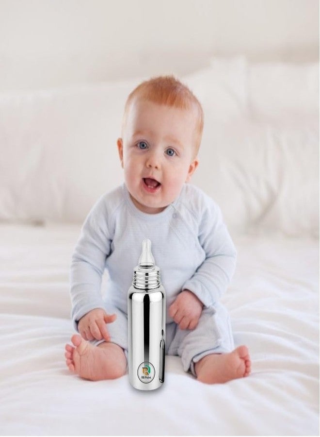 RB Point Stainless Steel Baby Feeding Milk Bottle, Milk Feeding, Water Feeding (Pack of 1, 240 ml.) - Image 4
