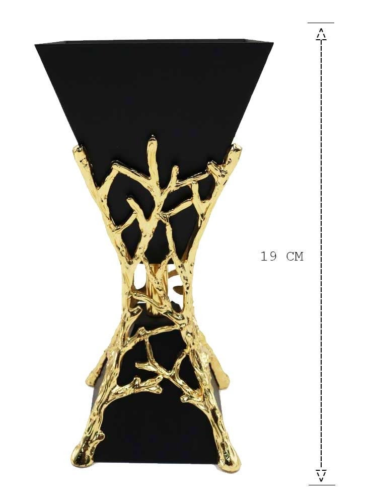 Bakhoor BoSidin Luxurious Modern Design Oud Incense Holder Black Gold - Image 2