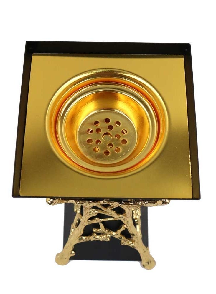 Bakhoor BoSidin Luxurious Modern Design Oud Incense Holder Black Gold - Image 5