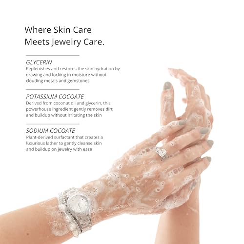 Shinery Jewelry Wash - Jewelry Cleaner Hand Wash Solution, Plant-Based Ring Cleaner Safe All Metals Stones, No Removing Jewelry, Made in The USA - Image 3