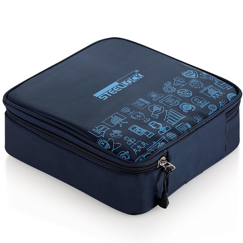 STEELLOCK STEELLOCK Lunch Box Stainless Steel Containers Leak Proof with BPA Free Air Tight Lids Fabric Jacket 280 ml x 4 pcs HL 1241  - Image 5