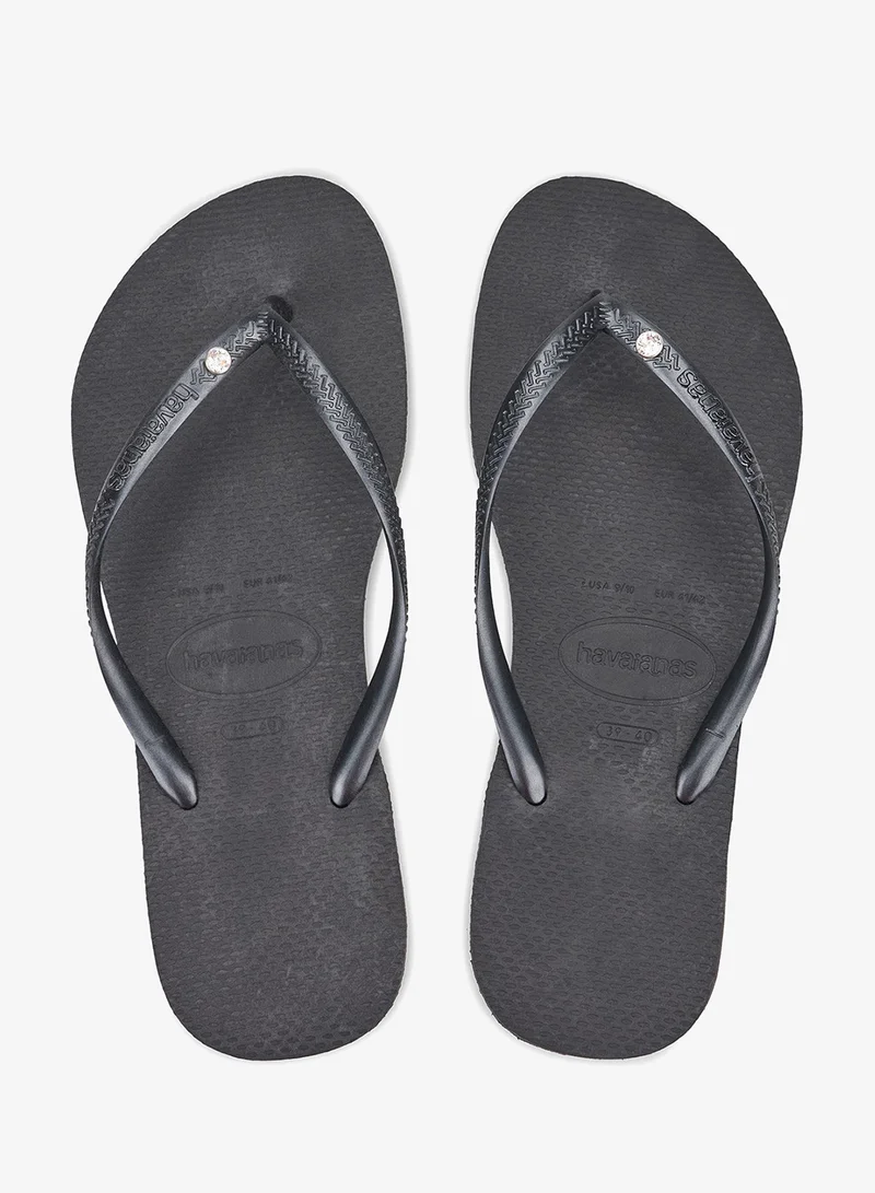 Women's Spider Black Slim Crystal SW II Flip Flops