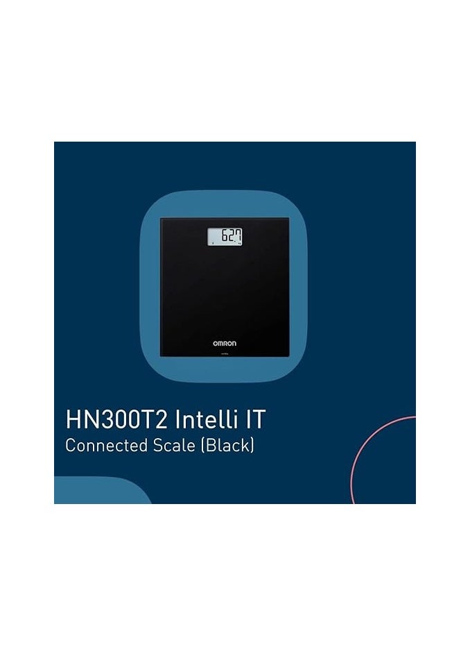 أومرون ميزان الوزن الرقمي الذكي OMRON HN300T2 Intelli IT، بشاشة LCD كبيرة، قياس دقيق لوزن الجسم  - Image 2