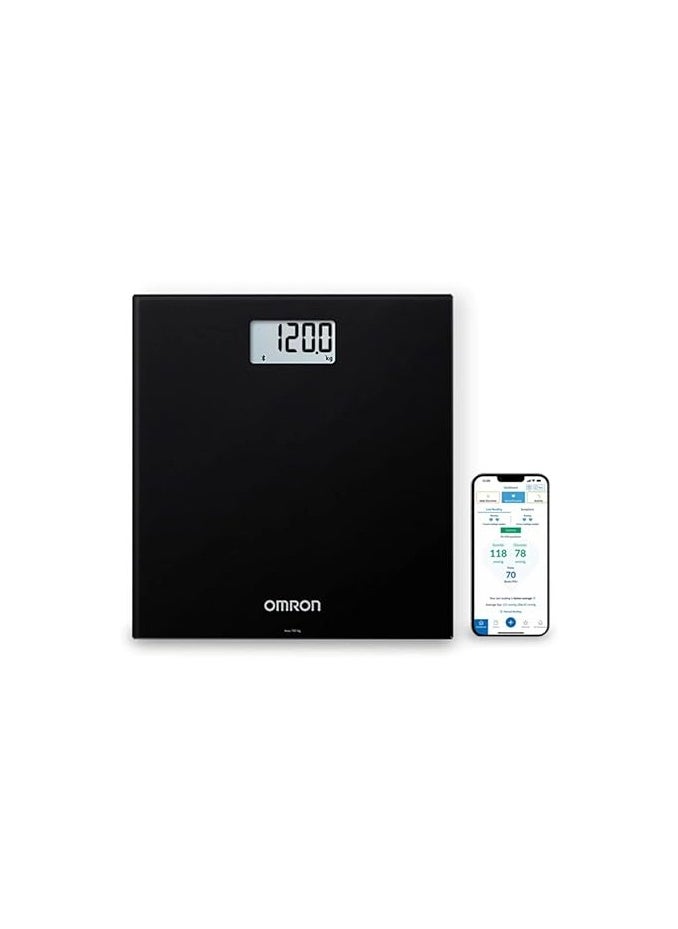 أومرون ميزان الوزن الرقمي الذكي OMRON HN300T2 Intelli IT، بشاشة LCD كبيرة، قياس دقيق لوزن الجسم  - Image 4