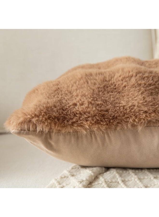 4 pcs Faux Fur Solid Color 3D Soft Warm Plush Throw Pillow Covers For Living Room Sofa Bedroom Home Room Decor(45x45cm) - Image 4