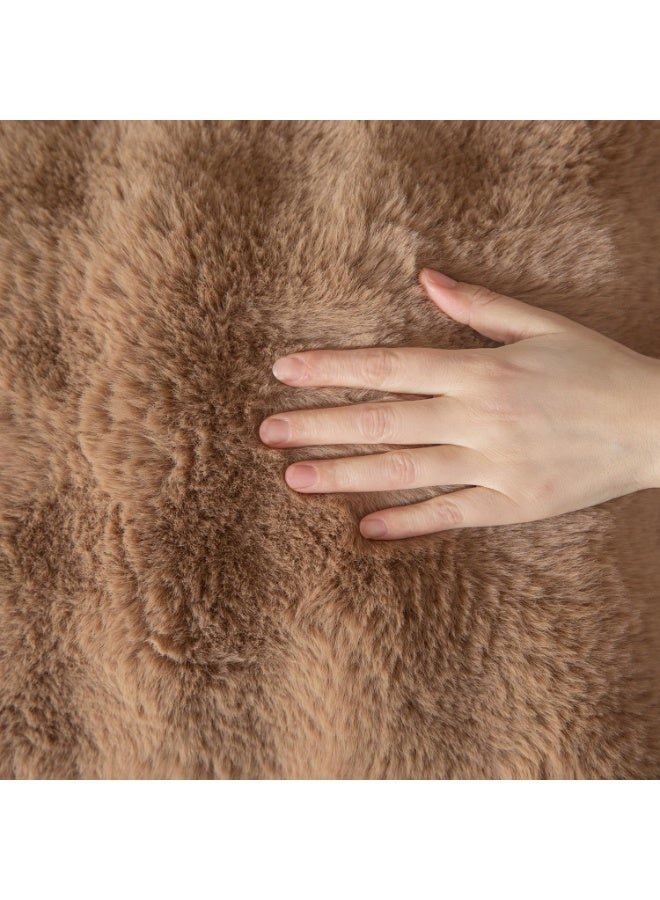 4 pcs Faux Fur Solid Color 3D Soft Warm Plush Throw Pillow Covers For Living Room Sofa Bedroom Home Room Decor(45x45cm) - Image 3