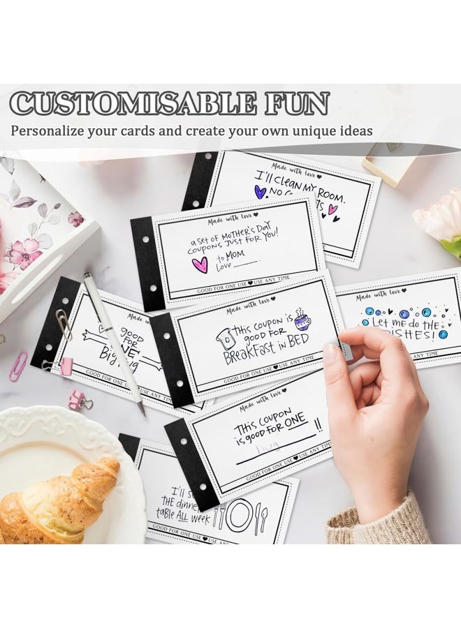 JULEASEL Personalized Coupon Book, 30 Blank Voucher Cards Booklet for All Occasions, Mothers Day Gifts for Mom, Unique Birthday Gifts for Boyfriend Wife Husband Girlfriend Best Friend - Image 4