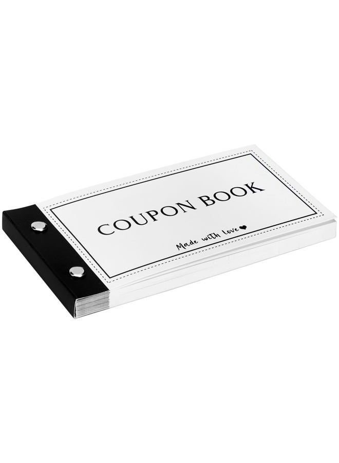 JULEASEL Personalized Coupon Book, 30 Blank Voucher Cards Booklet for All Occasions, Mothers Day Gifts for Mom, Unique Birthday Gifts for Boyfriend Wife Husband Girlfriend Best Friend - Image 1