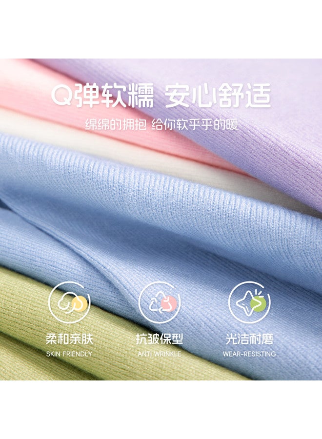 Tonlion Girls Lightweight Sweater Spring And Autumn Solid Color Knit Cardigan Jacket White 120cm