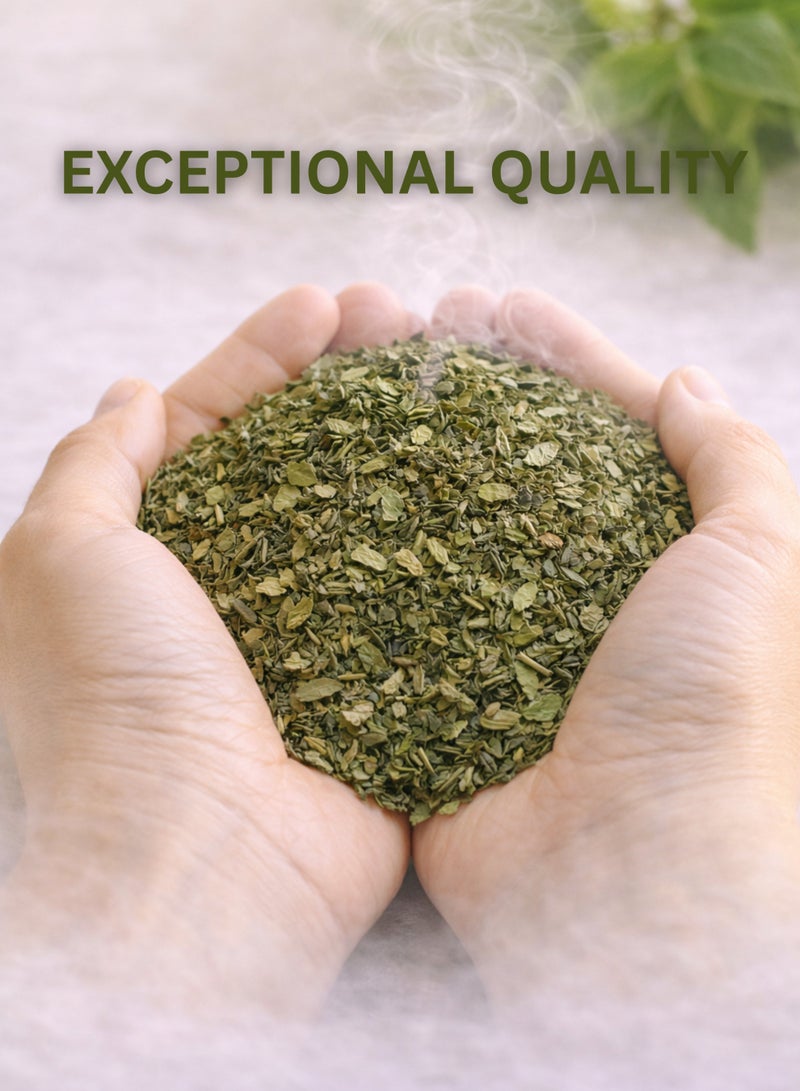 زهر أوراق النعناع المجففة المغربية (ورق نانا مغربي مجفف) – Mentha Spicata | أوراق النعناع الكاملة الطبيعية الفاخرة | نقي 100% للاستخدام في أعمال البستنة والبستنة والاستخدامات النباتية والأعشاب - Image 5