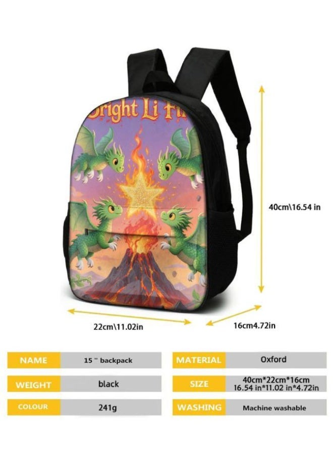 Bright Li Fire Three-piece set of cartoon bags, easily cope with various occasions (students, children, friends' outings, mountain climbing, schooling, etc.) | Backpack + hand-held + stationery bag | School season/holiday gifts - 106 - Image 5