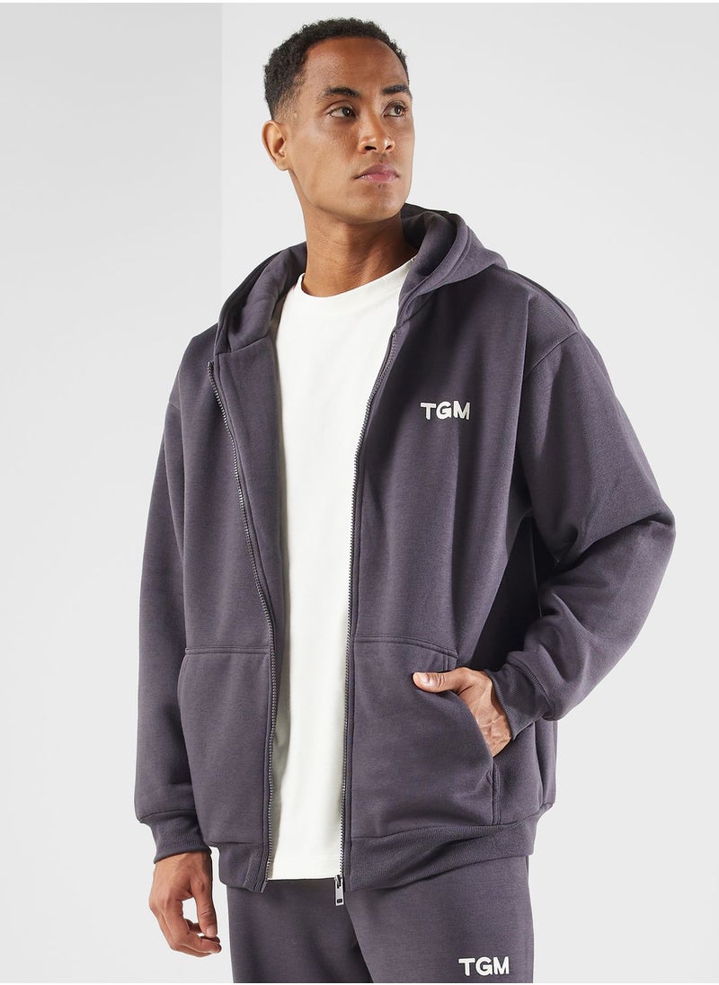 The Giving Movement - Lounge Oversized Zip Hoodie - Image 1