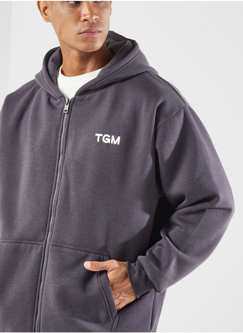 The Giving Movement - Lounge Oversized Zip Hoodie - Image 1