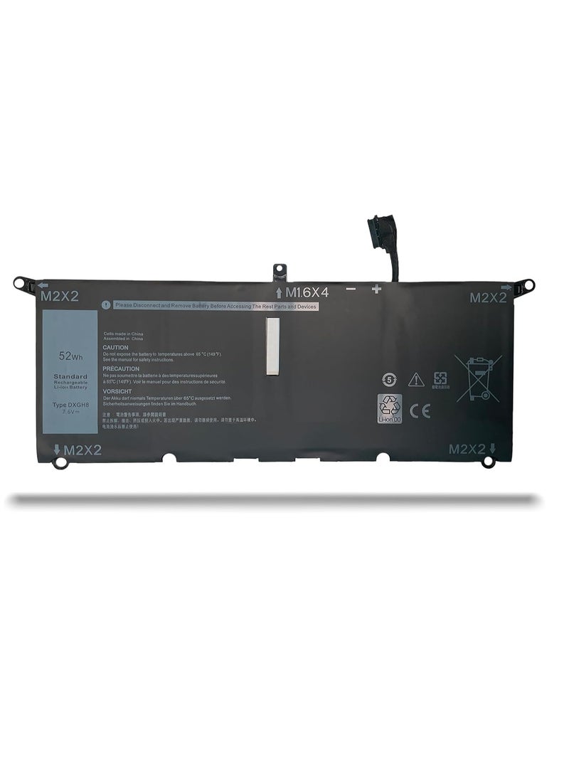 Replacement Laptop Battery DXGH8 G8VCF H754V 0H754V for Dell XPS 13 9370 9380 Inspiron 7390 7391 2-in-1 5390 5391 7490 Latitude 3301 E3301 Vostro 5 3 90 5.391 7.6V 52Wh - Image 1