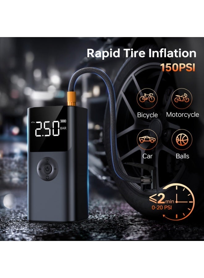 SUPER 5 1000A Car Jump Starter with Air Compressor, 150PSI Tire Inflator,12V Battery Booster for ALL Gas/10L Diesel, LED Portable Pack - Image 3