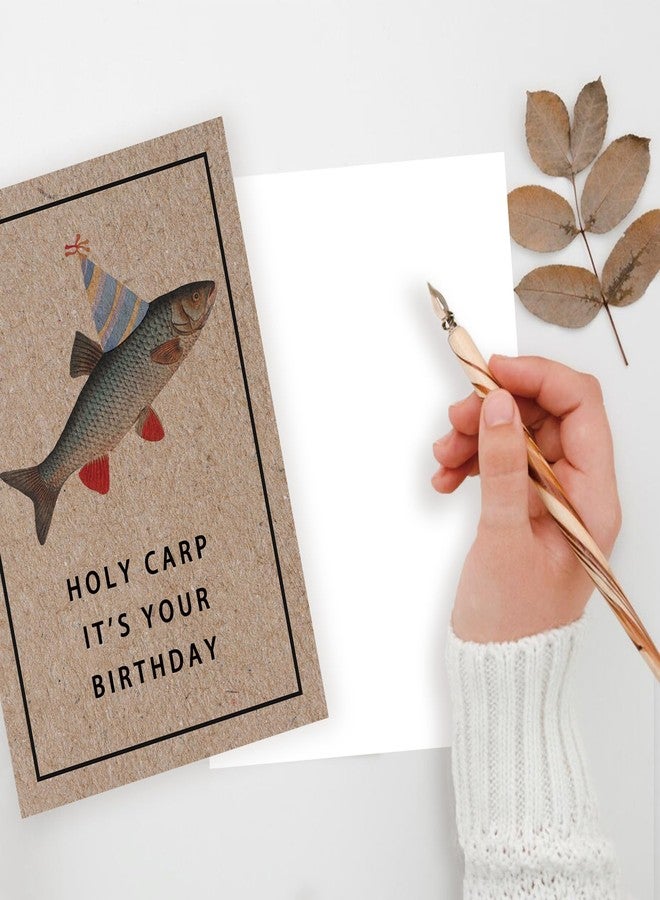 ICOOLYI Cute Carp Fish Birthday Card for Men Women Friends, Humorous Carp Pun Birthday Card, Cute fishing Birthday Gift For Fishing Enthusiasts - Image 3
