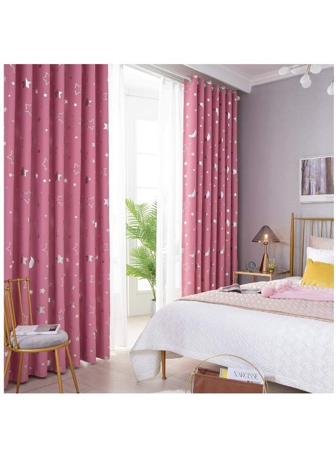 Beauenty 2Pieces Thermal Insulated Grommet Blackout Curtains for Bedroom Darkening Curtains for Living Room Basics Room Darkening Blackout Window Curtains Top is Eyelets Set - Image 3