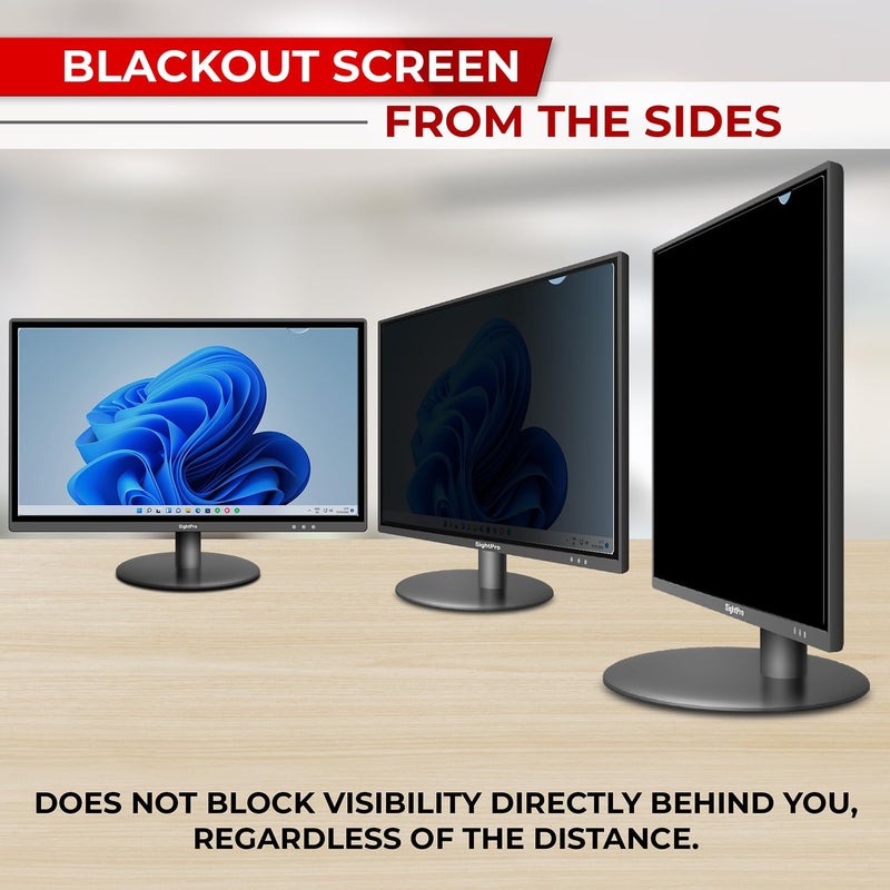 SightPro 27 Inch 16:9 Computer Privacy Screen Filter for Monitor - Privacy Shield and Anti-Glare Protector - Image 5