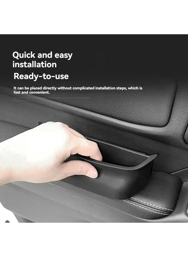 4 Door Handle Organizer Tray Silicone Cover for Toyota Prado LC250 2024 2025 2026 Black 4 Piece - Image 4