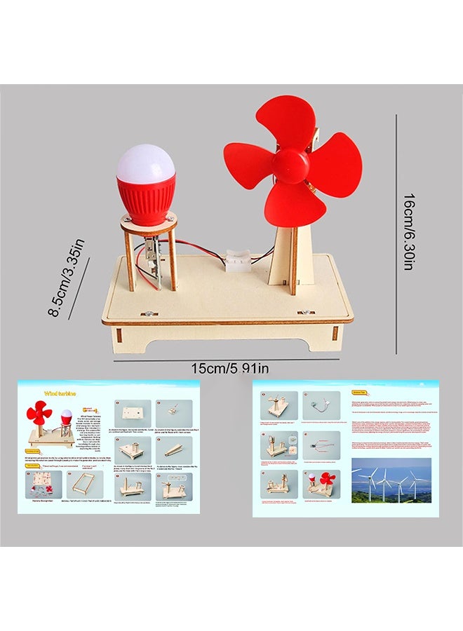 BEBLOSSOM Wind Turbine Model Kit for Kids 7–14 – DIY Wooden STEM Education Toy, Renewable Energy Science Experiment Set for Home & School, Parent-Child Learning & Physics Building Project - Image 2