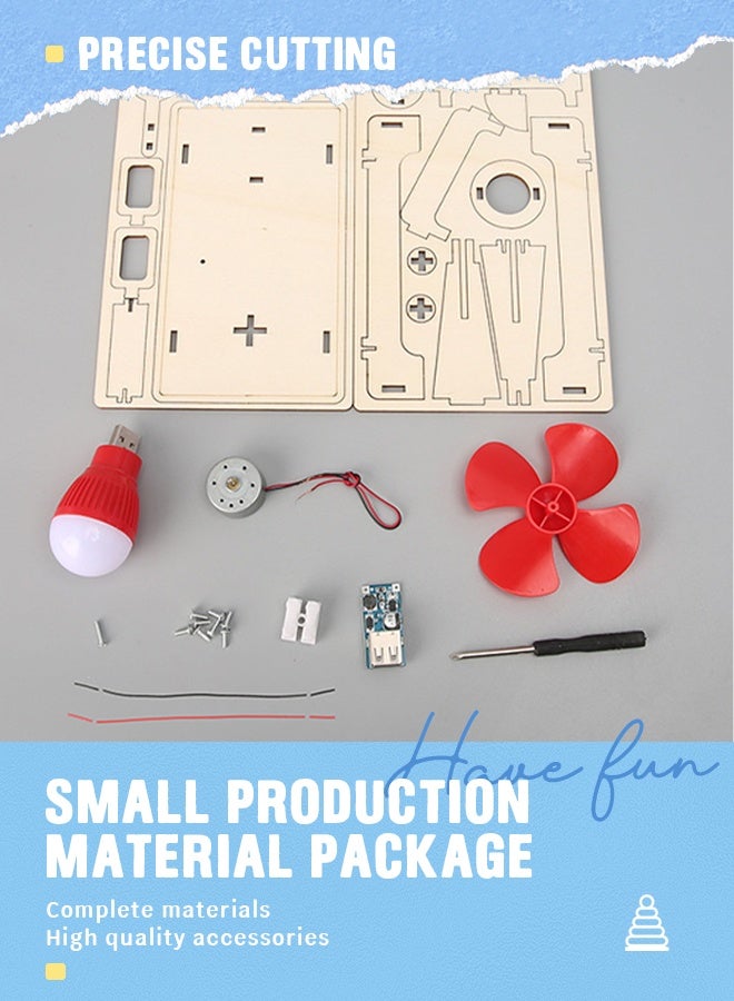 BEBLOSSOM Wind Turbine Model Kit for Kids 7–14 – DIY Wooden STEM Education Toy, Renewable Energy Science Experiment Set for Home & School, Parent-Child Learning & Physics Building Project - Image 4