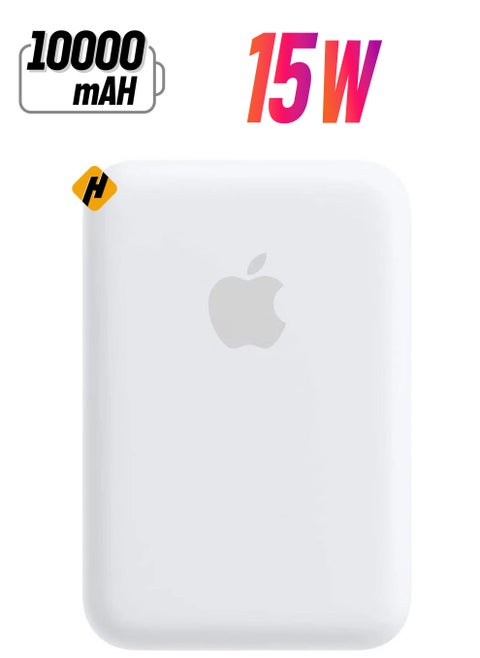 MagSafe Wireless Power Bank for iPhone 16 Pro Max – 10,000mAh Portable Charger in White