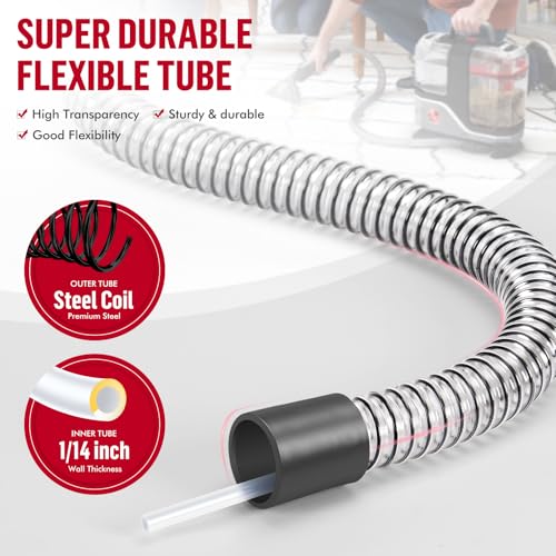 Kuflant Flexible Extension Hose Attachment Compatible with Hoover CleanSlate Portable Machine FH14000，FH14000V, BH14000V, FH14010, FH14020, FH14050, BH14010V, 54 Inch Carpet Cleaner Tube Replacement Parts - Image 3