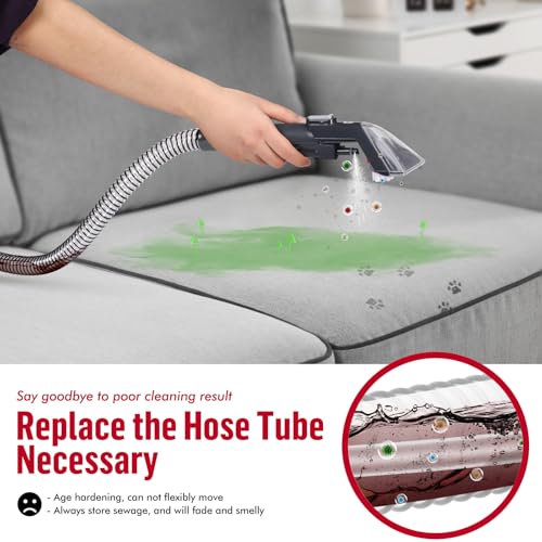 Kuflant Flexible Extension Hose Attachment Compatible with Hoover CleanSlate Portable Machine FH14000，FH14000V, BH14000V, FH14010, FH14020, FH14050, BH14010V, 54 Inch Carpet Cleaner Tube Replacement Parts - Image 4