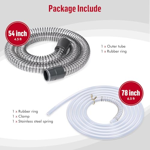 Kuflant Flexible Extension Hose Attachment Compatible with Hoover CleanSlate Portable Machine FH14000，FH14000V, BH14000V, FH14010, FH14020, FH14050, BH14010V, 54 Inch Carpet Cleaner Tube Replacement Parts - Image 5