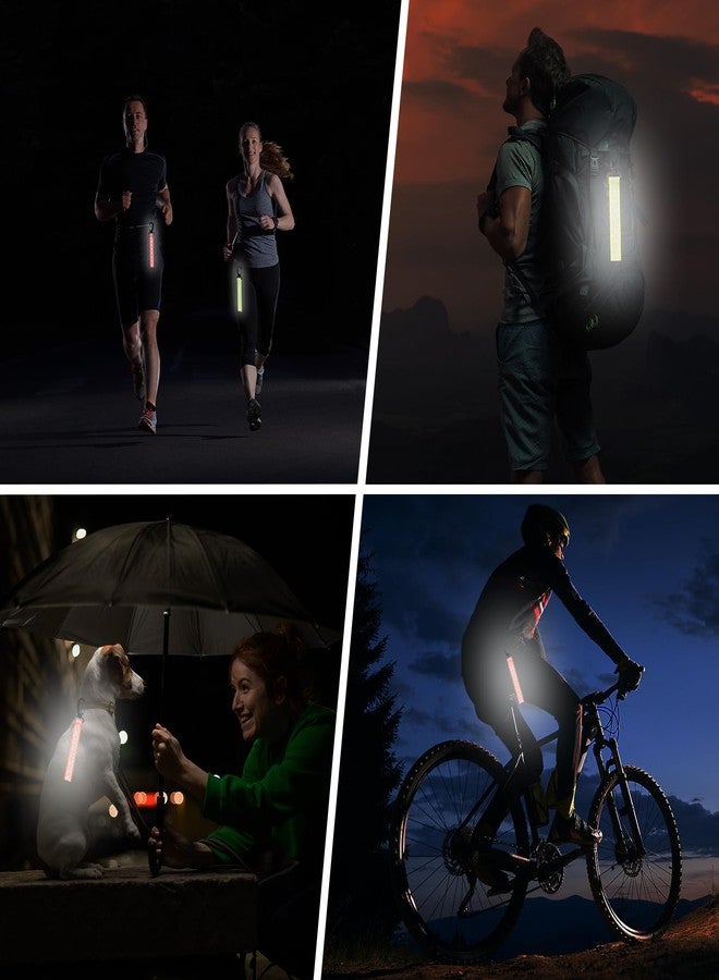 TIXIPEM Safety Reflector Pendants [4PCS] - Reflective Safety Keychain Gear with Plastic Buckle Use for Backpack & Running & Cycling - [Black-8.1IN/20.5CM] Double-Sided Reflective Tags - Image 2
