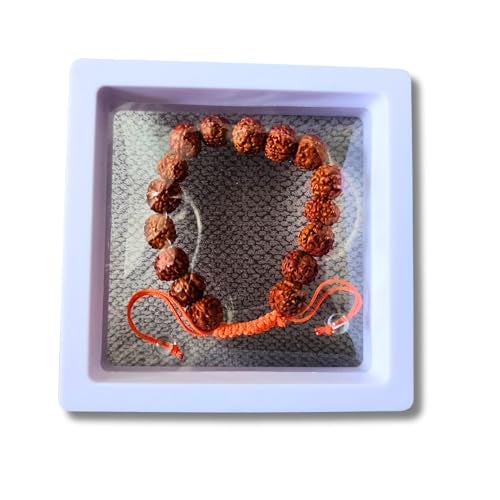 PUSHKARA Authentic 5 Mukhi(Panchmukhi) Rudraksha Bracelet With Certificate | AAA Grade Unisex both for Men and Women | Tie-up Band – 2.8 Inches Diameter - Image 5