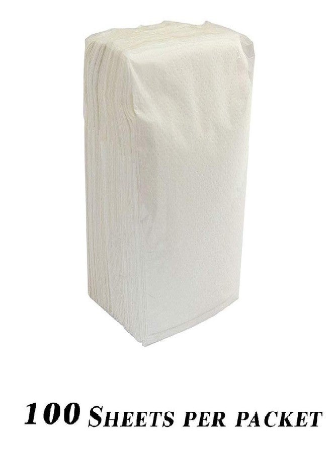 MDN L Fold 1 Ply Interfold Paper Napkin Dispenser Refill White - 100 Sheets x 10 Packs (1000 Napkins) | Tabletop & Countertop Napkin Tissue Refill for Food Service, Restaurants, Cafes & Offices - Image 3