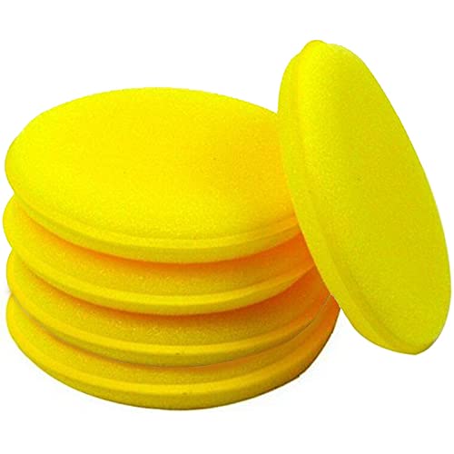 CAR SAAZ Car Polish Sponge 10cm | Foam Applicator | Durable & Washable | Ultra-Soft Sponge (Pack of 5 Pcs) - Image 1