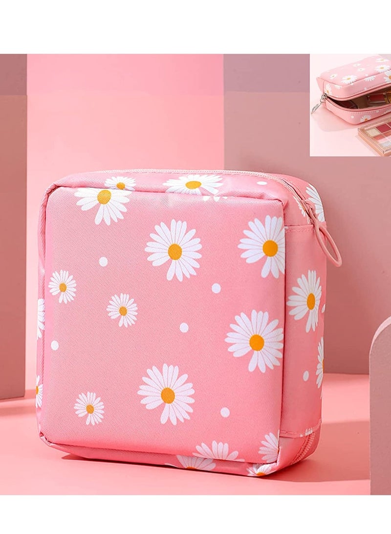Y&D Period Pouch, Sanitary Napkin Storage Bag, Pad Bags for Period, Preppy Patch Bag Teen Aged Girls, Daisy First Girls Women Ladies 2 Pack  - Image 5