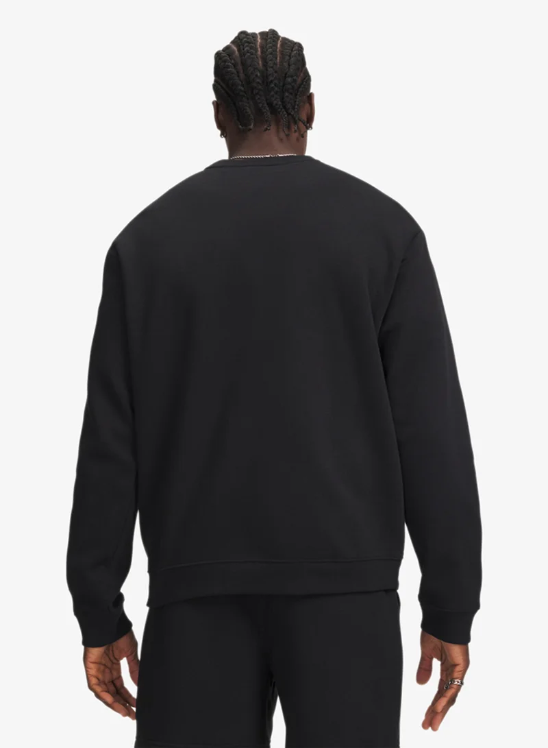 Under Armour Ultimate Black /  / White UA RIval Flc Crew for Men | Best Price UAE