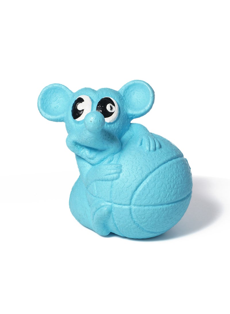 GULFLINK Non Toxic Natural Rubber Squeaky Toy for Dogs Blue - Image 1