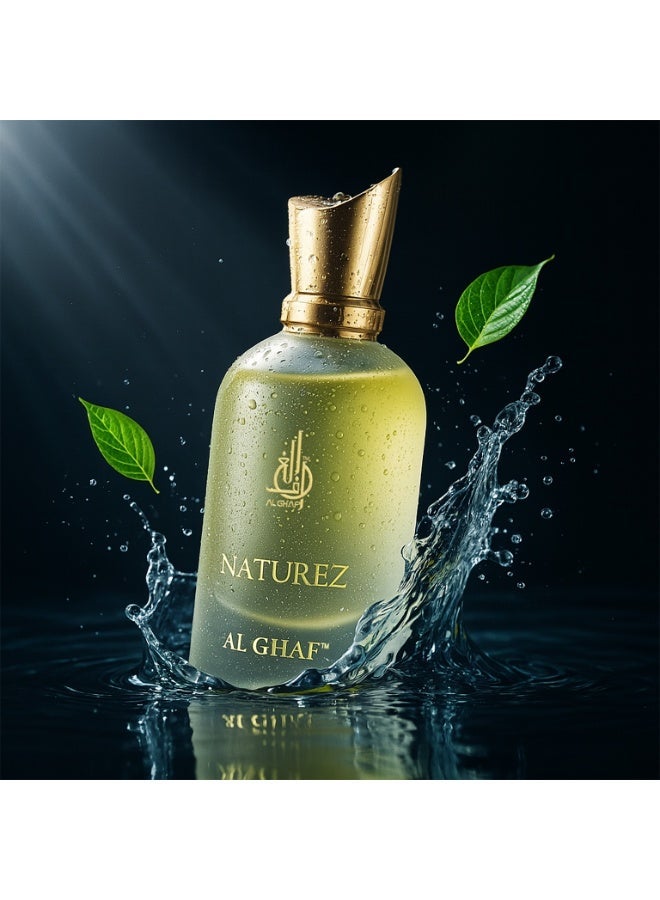 الغاف عطر الغاف نيتشورز أو دو بارفان 100 مل – ثبات طويل، عطر فاخر للجنسين بنفحات الكشمش الأسود والورد والعنبر، عطر أنيق للرجال والنساء ومثالي كهدية لأي مناسبة - Image 1