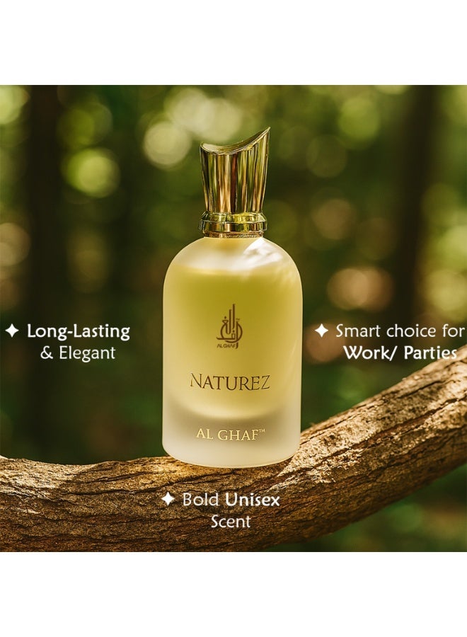 الغاف عطر الغاف نيتشورز أو دو بارفان 100 مل – ثبات طويل، عطر فاخر للجنسين بنفحات الكشمش الأسود والورد والعنبر، عطر أنيق للرجال والنساء ومثالي كهدية لأي مناسبة - Image 5