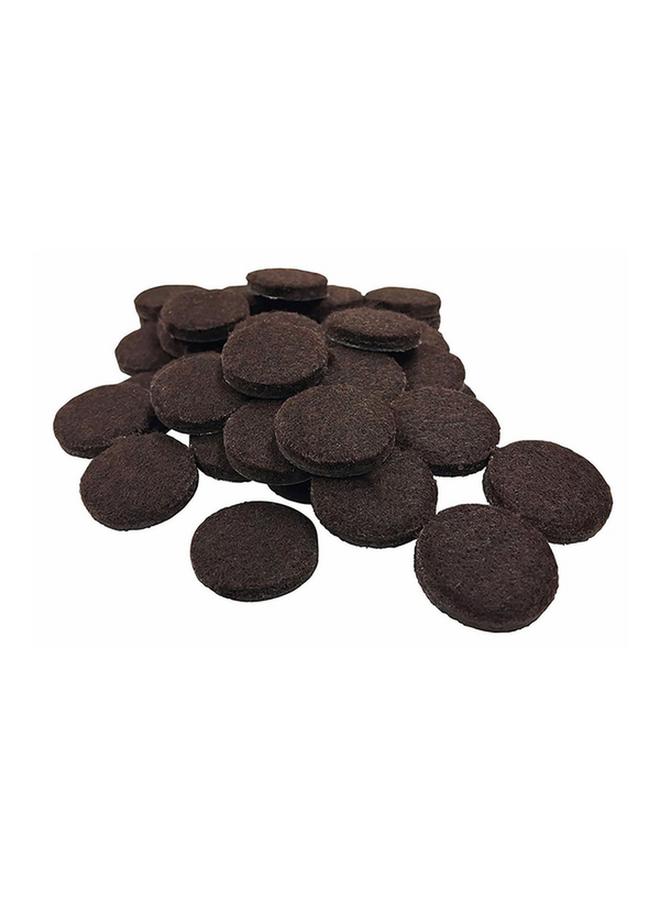 ACE 75-Piece Round Self-Adhesive Felt Pads Brown 10mm - Image 2