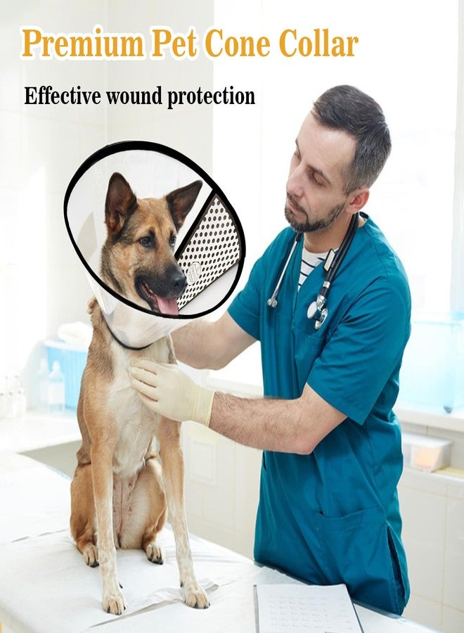 Slomg Pet Dog Cone Collar After Surgery, Adjustable Plastic Pet Recovery E-Collar for Dogs Cats, Soft Breathable Surgical Elizabethan Dog Neck Cover for Prevent Biting and Stop Licking Wound Medium - Image 5