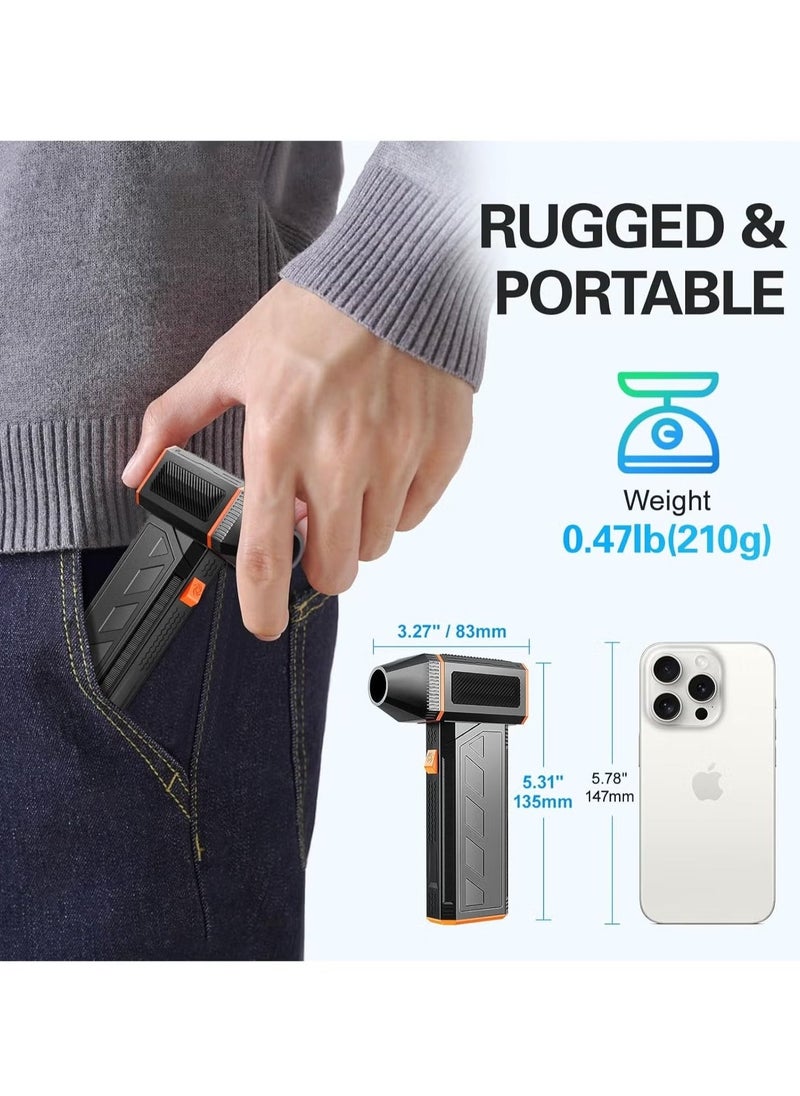 JAJEEK Compressed Air Duster – Turbo Fan Electric Air Duster 130,000 RPM, Super Powerful Jet Air Blower, Rechargeable Cordless for Computer, Electronics, Keyboard, PC, Car Cleaning, and More (Refillable) - Image 5