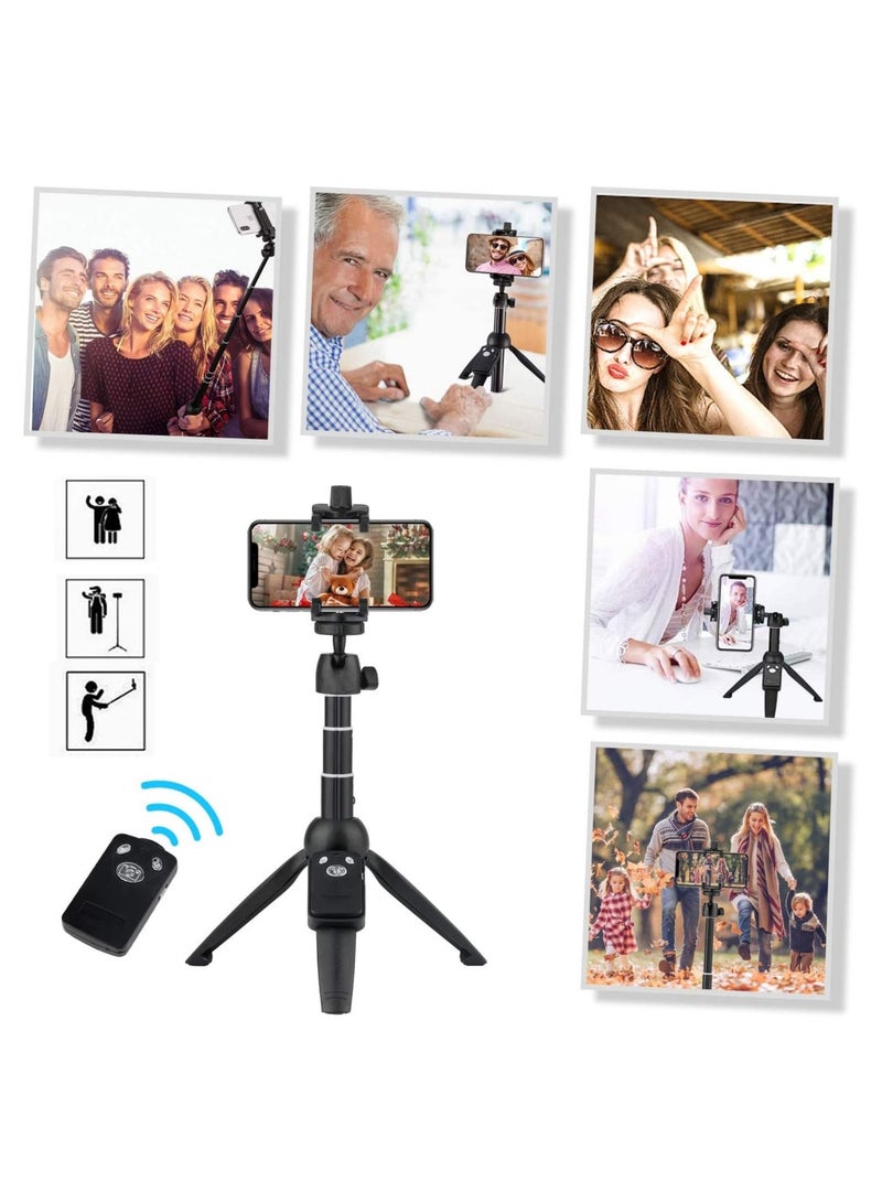 Selfie Stick, Portable 40 inch Aluminum Alloy Extendable Phone Tripod Wireless Remote Handheld Monopod Mini Tripod Phone Selfie Stick phone Clip Holder - Image 5